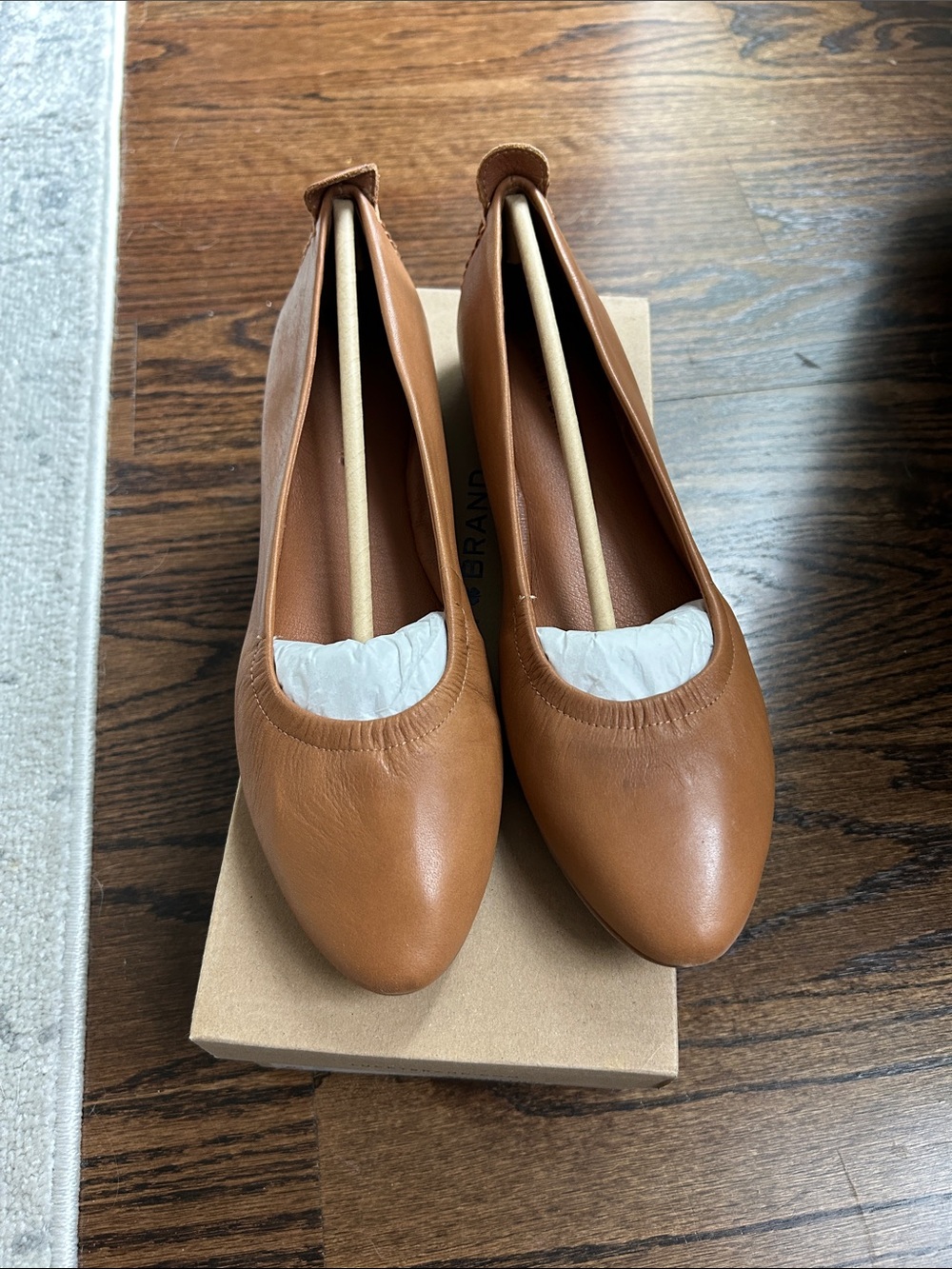 Lucky Brand Women's Cognac Pointed Ballet Flats